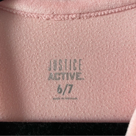 Justice Velour Top Girls Size 6 / 7 Pink Cozy Warm Layer Winter Long Sleeve - Picture 2 of 6